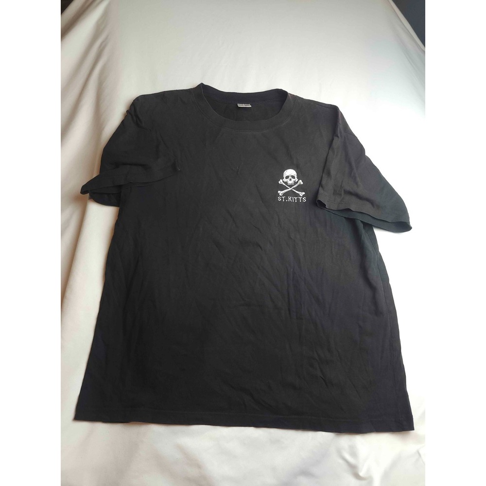 Pirates of St Kitts Skull T-Shirt XXL Black Graphic Grunge Goth Alt Streetwear